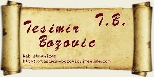 Tešimir Božović vizit kartica